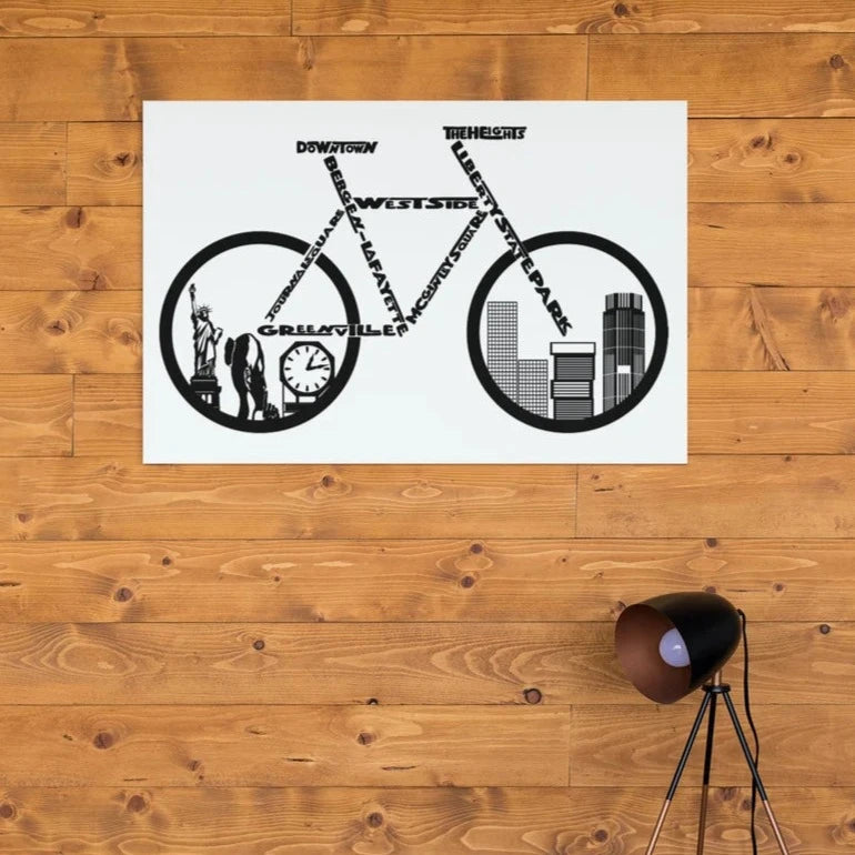 Jersey City Poster Bikes